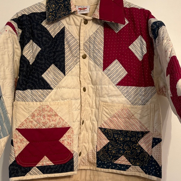 Psychic Outlaw Depression Era Lantern Quilt Patchwork Coat - Picture 5 of 16